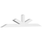 Ekena Millwork Saratoga Architectural Grade PVC Gable Bracket, 84"W x 17 1/2"H x 4"D x 4"F, 5/12 Pitch GBP084X18X0404SAR00 - alternate 1
